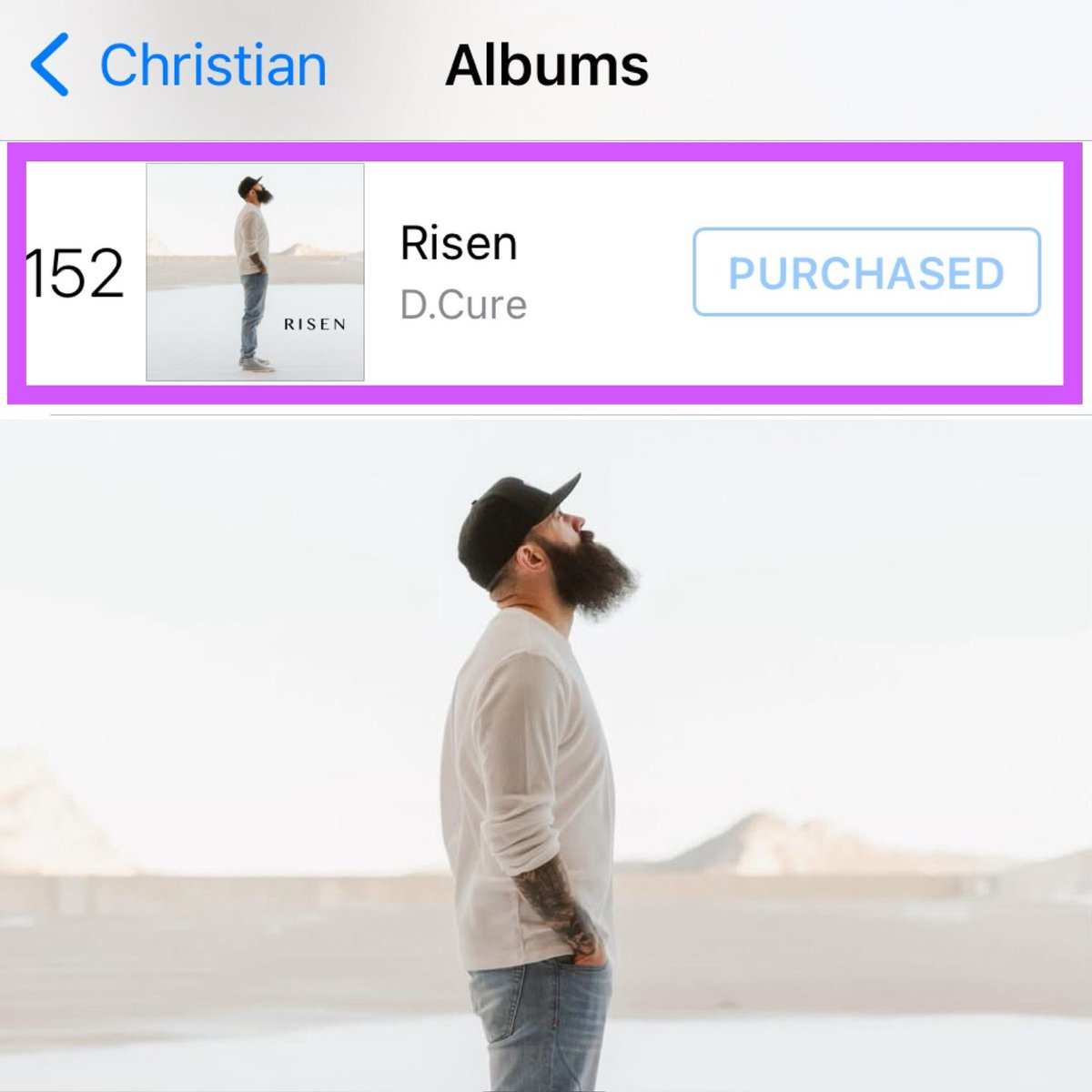 TheMarineRapper's tweet photo. HE IS RISEN! 🙏🏾✝️
My bro @andrewraps is #152 on the CHRISTIAN CHARTS! Go get that now.
Ps: I’m on 2 of the tracks.
Risen by D.Cure:
https://t.co/u9QWwn2MdM
Cover photo: @studiologanimagery
#risen #dcure #april2025 #eastersunday #heisrisen #bible #christian #christianartist #christianmusic #chh #buriedtalent