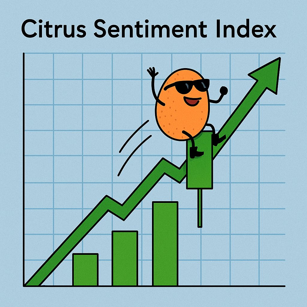 KumquatCore's tweet photo. Got our hands on Monday’s outlook:
The Citrus Sentiment Index is printing pure fruit-fueled FOMO.
No resistance. No logic. No vitamin C ceiling.
Just vibes. And volatility.
$KUM
#WeKUMinPeace #FruitTech #CryptoMeme #CitrusSentimentIndex #Next100x https://t.co/iqrZxQwxbo
