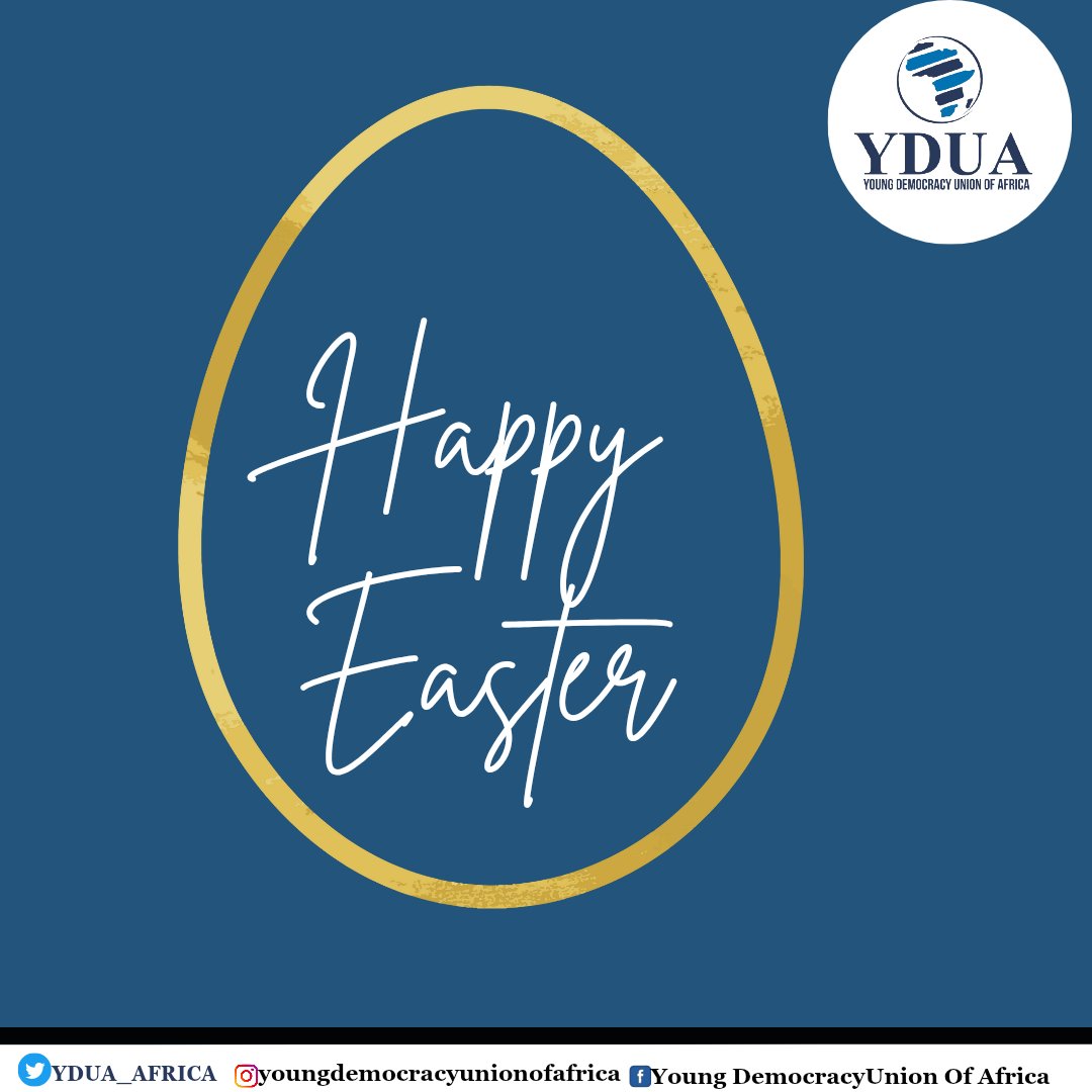 As Christians around the world commemorates the death and resurrection of Jesus Christ this #easter2025 , YDUA extends it's warmest wishes to all our Christian members.

Happy Easter. Pasaka Njema.feliz páscoa. joyeuses Pâques.