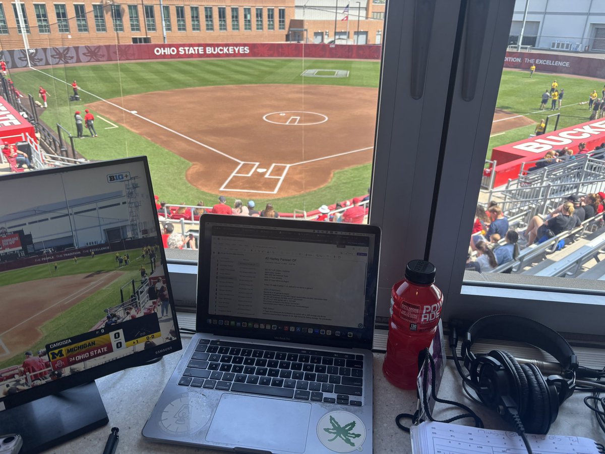 Eric Vah (@ericvah1) on Twitter photo It’s round 3 for THE Game in softball! No. 24 <a href="/OhioStateSB/">Ohio State Softball</a> hosts <a href="/umichsoftball/">Michigan Softball</a> on Easter Sunday after a thrilling Friday night doubleheader!
Myself and <a href="/The_Llama77/">Llama77</a> are back on the call with the rest of the B1G+ crew at 1 pm ET on <a href="/BigTenPlus/">B1G+</a>! It’s round 3 for THE Game in softball! No. 24 <a href="/OhioStateSB/">Ohio State Softball</a> hosts <a href="/umichsoftball/">Michigan Softball</a> on Easter Sunday after a thrilling Friday night doubleheader!
Myself and <a href="/The_Llama77/">Llama77</a> are back on the call with the rest of the B1G+ crew at 1 pm ET on <a href="/BigTenPlus/">B1G+</a>!