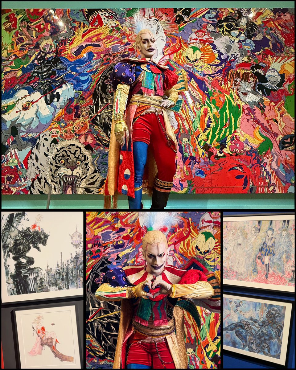 Leon_Chiro's tweet image. “Kefka meets Maestro Amano.” 💚🤍❤️
— AMANO CORPUS ANIMÆ ✨
Words can’t describe the honor, pride and happiness to work with Master Amano for his official exposition in Museo di Roma. His compliments for my Kefka filled my heart full of joy and inspiration, a moment I will carry…