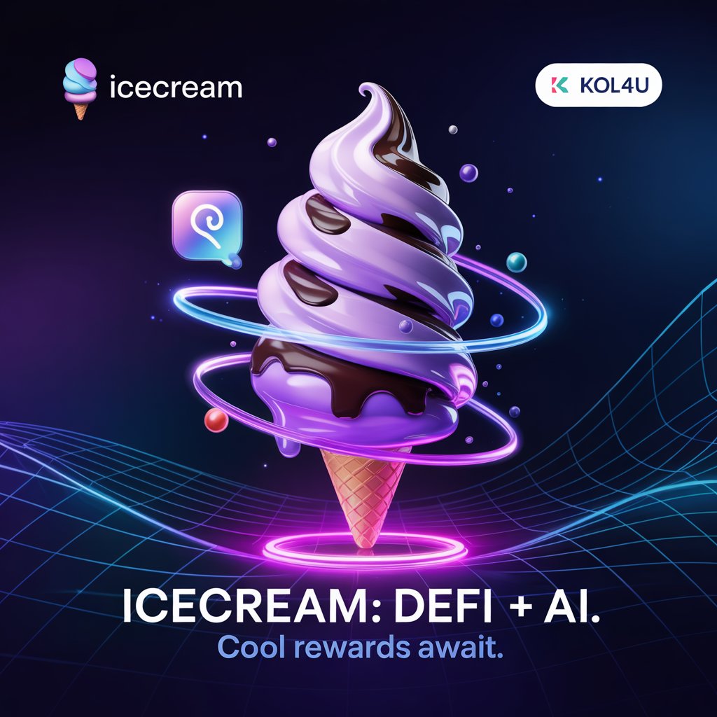 Waseemkhoj6053's tweet photo. The ticker is $ICECREAM DeFi and AI, a celestial poet crafting AI-DeFi verses. $ICECREAM rhymes profits with innovation. Pen your crypto saga! #ICECREAM #CryptoPoet #DeFiVerse https://t.co/DU7Knl98qb