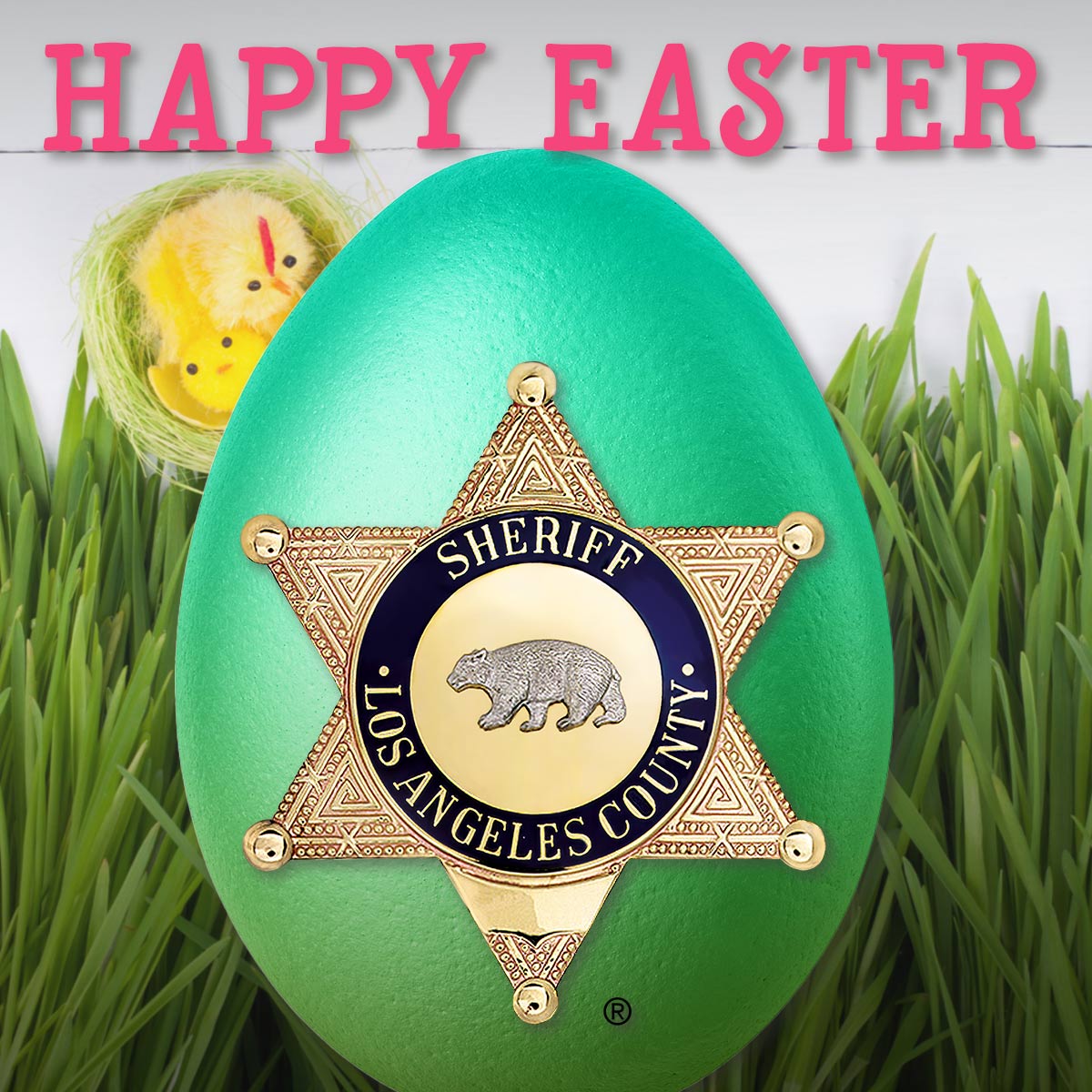 Happy Easter from all of us at the Los Angeles County Sheriff's Department. Wishing you a joyful and safe holiday.