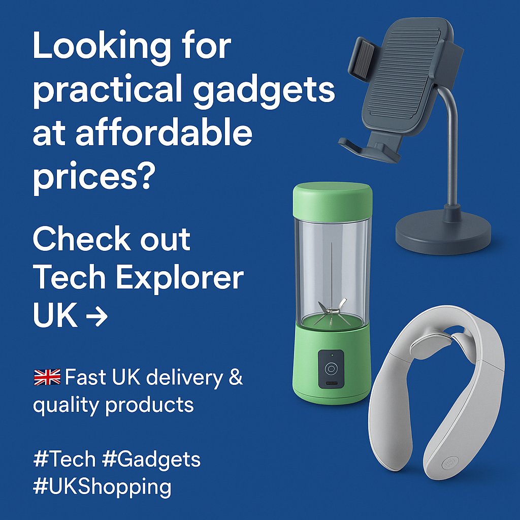 DMWASI12's tweet photo. Looking for practical gadgets at affordable prices? Check out https://t.co/w81yvJOLOG – from phone holders to portable blenders, they’ve got it all! 🇬🇧 Fast UK delivery &amp; quality products. #Tech #Gadgets #UKShopping https://t.co/LV8bQgMUaZ