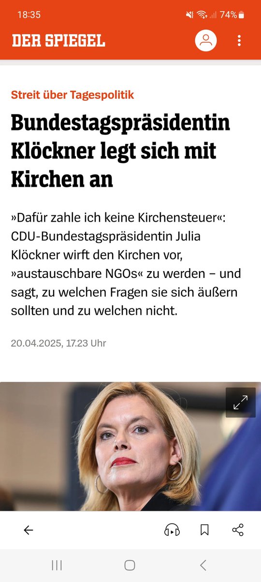 Ich wüsste gerne noch, was die Kirchen zum Thema "Werbevideo" für Nestlé zu sagen haben, <a href="/JuliaKloeckner/">Julia Klöckner</a>