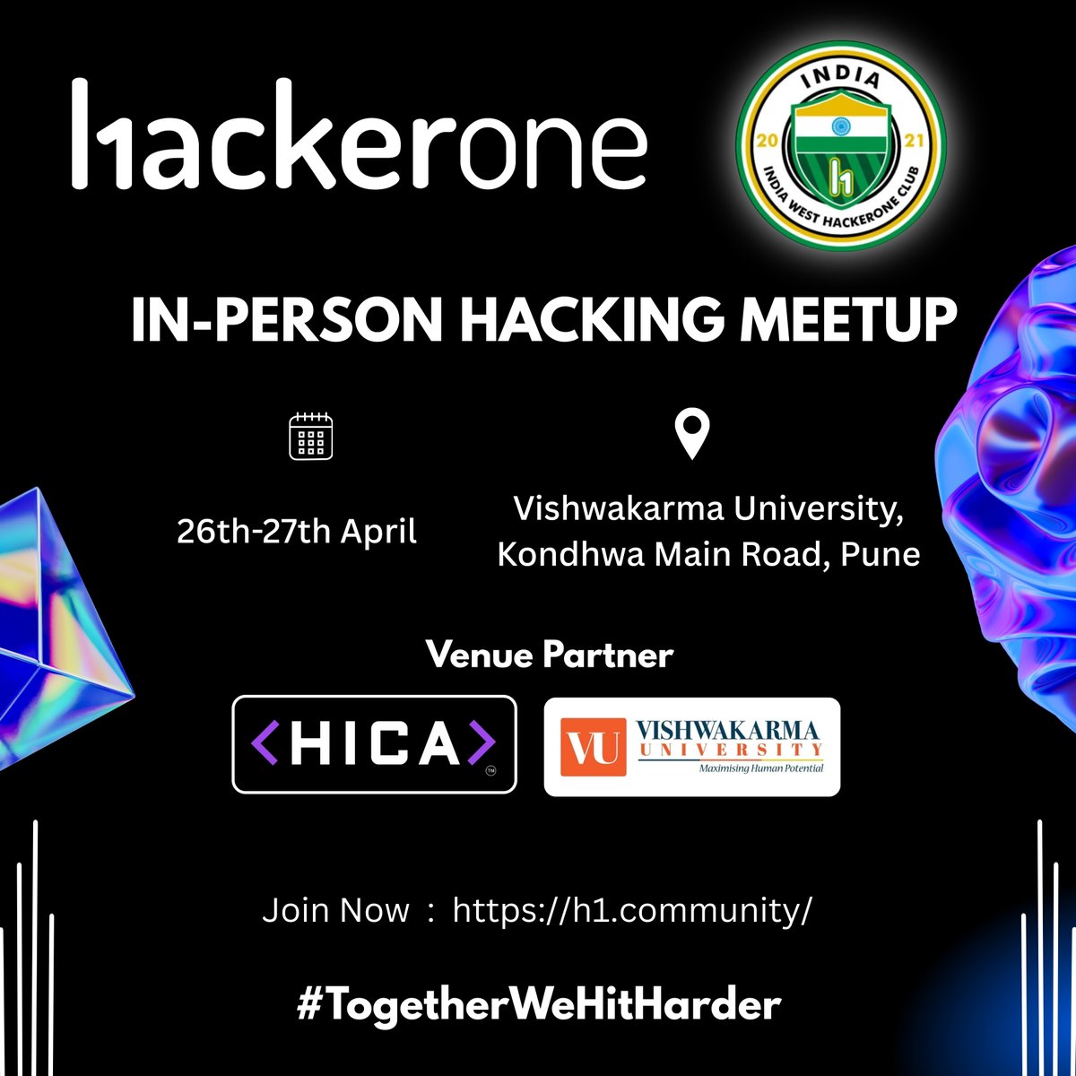 🚨Hackers, get ready! We've invited folks from the waitlist for the upcoming <a href="/Hacker0x01/">HackerOne</a> in-person hacking meetup! 🧠

🔐 Hack Real Targets
🤑 Earn Real Bounties
🤝 Collaborate &amp; connect

🗓️ Pre-submission window starts 21st April, 9AM IST!
🔗 bit.ly/3R8yosC

#BugBounty