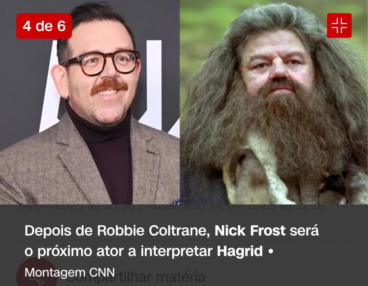 GodricsH's tweet photo. O ator Nick Frost irá interpretar Rubeo Hagrid na série de Harry Potter da HBO! https://t.co/9Fm74tG1eh