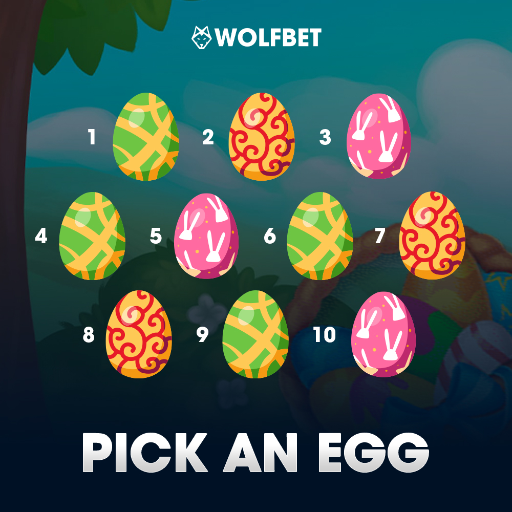 wolfdotbet's tweet photo. One of the eggs contains a $10 bonus code! 🥚

Pick your egg + Comments your WOLFBET username 👇

RT - Like - Follow https://t.co/wKHGLH3nsc