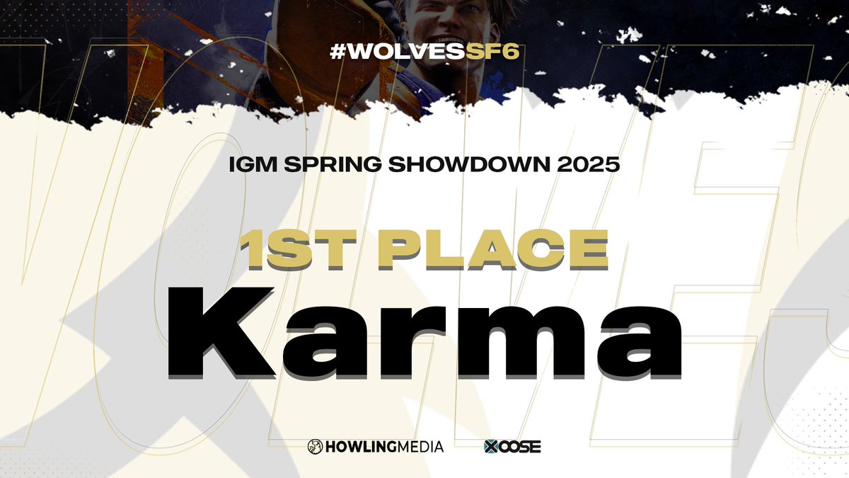 wolves_esports's tweet photo. Congratulations to our #WolvesSF6 player @LordofKarmaFGC who won his first ever offline event yesterday evening. Great performance, ggwp!

#KeepHowling https://t.co/ULXcNhDbka