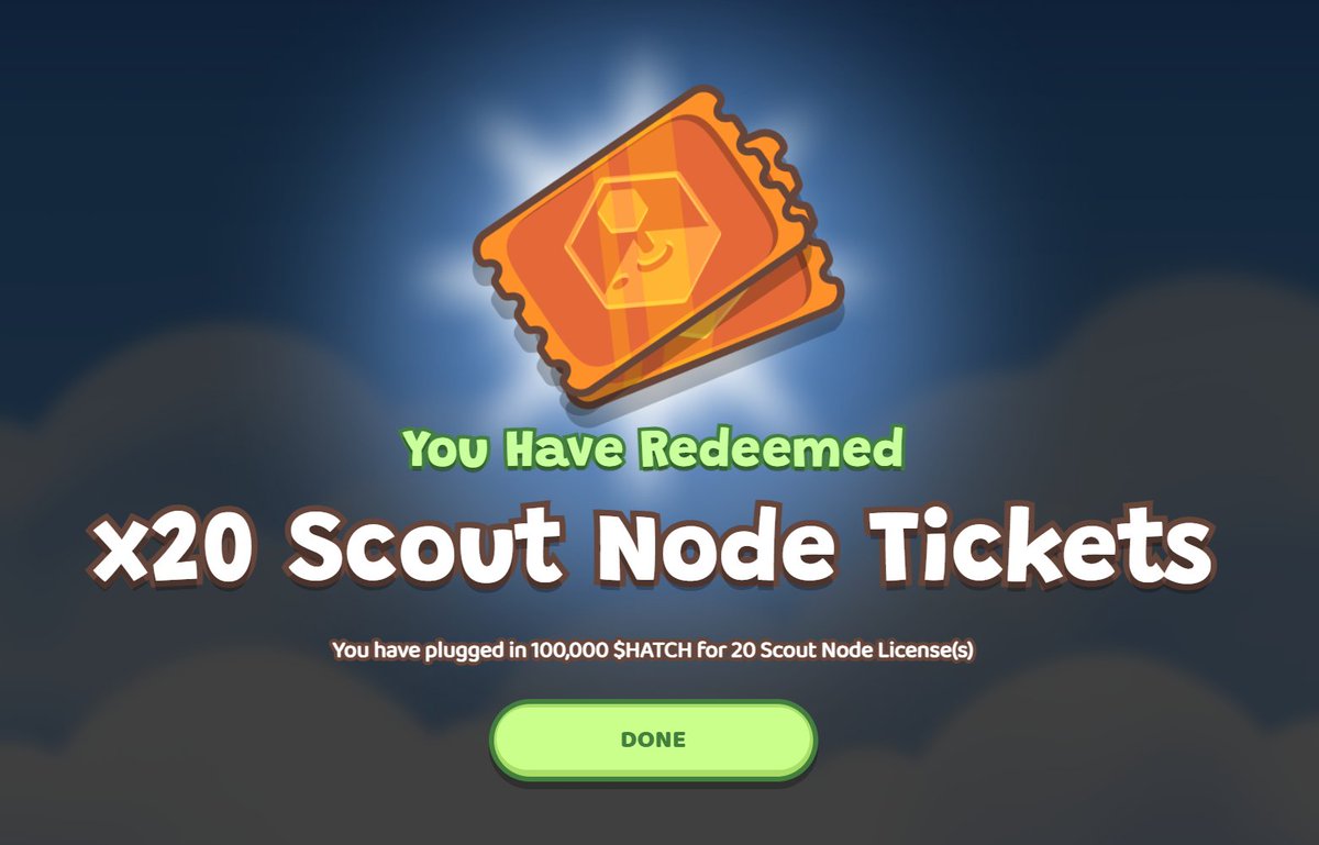 Redeemed 20 $RCADE Scout Nodes from <a href="/Hatchkings/">HatchKings</a> 

With 325,000 $HATCH to go to holders

<a href="/EvilTBC/">Evil Teddy Bear Club</a> 🤝 <a href="/Revolving_Games/">Revolving Games</a>