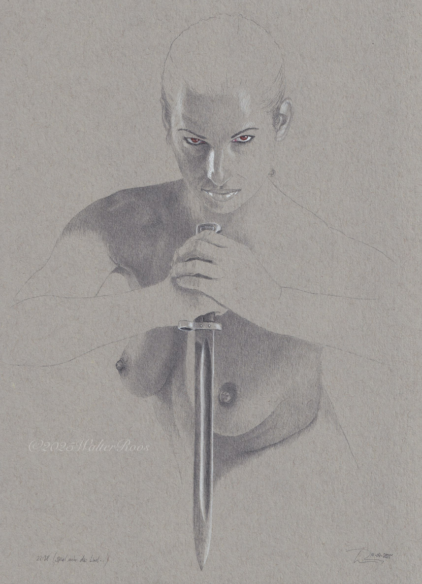 "Spiel mir das Lied...(22:38)"
#Zeichnung #Graphit #farbstift on toned cardboard,30,2 x 21,8 cm
#art #drawing #saatchiartist #patreoncreator #kunst #künstler #zeichner #woman #nonfinito #Pose #Frauen #portrait #part #series #portraitzeichnung #aktzeichnung  #nude #dessous #torso