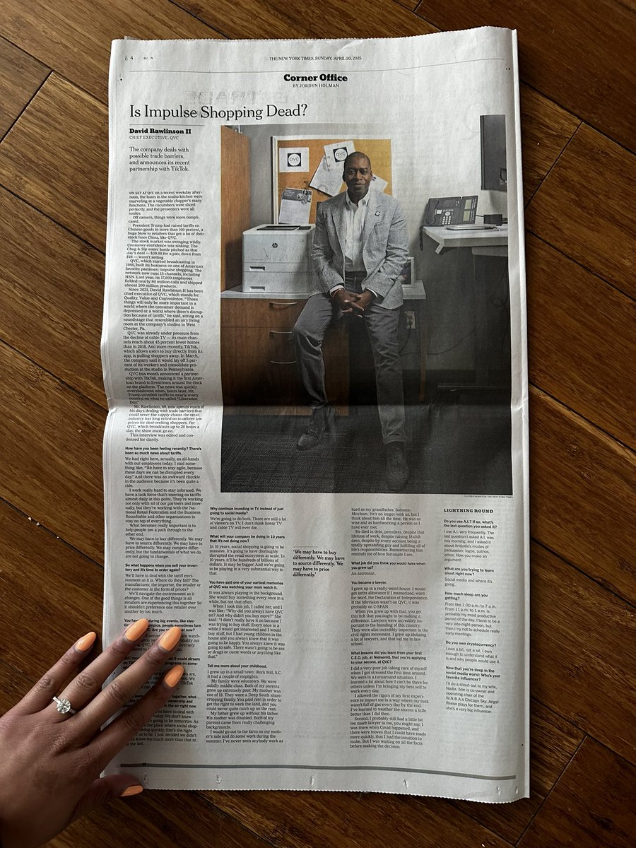 Jordyn Holman (@jordynjournals) on Twitter photo Read this Sunday’s <a href="/nytimes/">The New York Times</a> to find my “Corner Office” piece on QVC’s CEO Read this Sunday’s <a href="/nytimes/">The New York Times</a> to find my “Corner Office” piece on QVC’s CEO