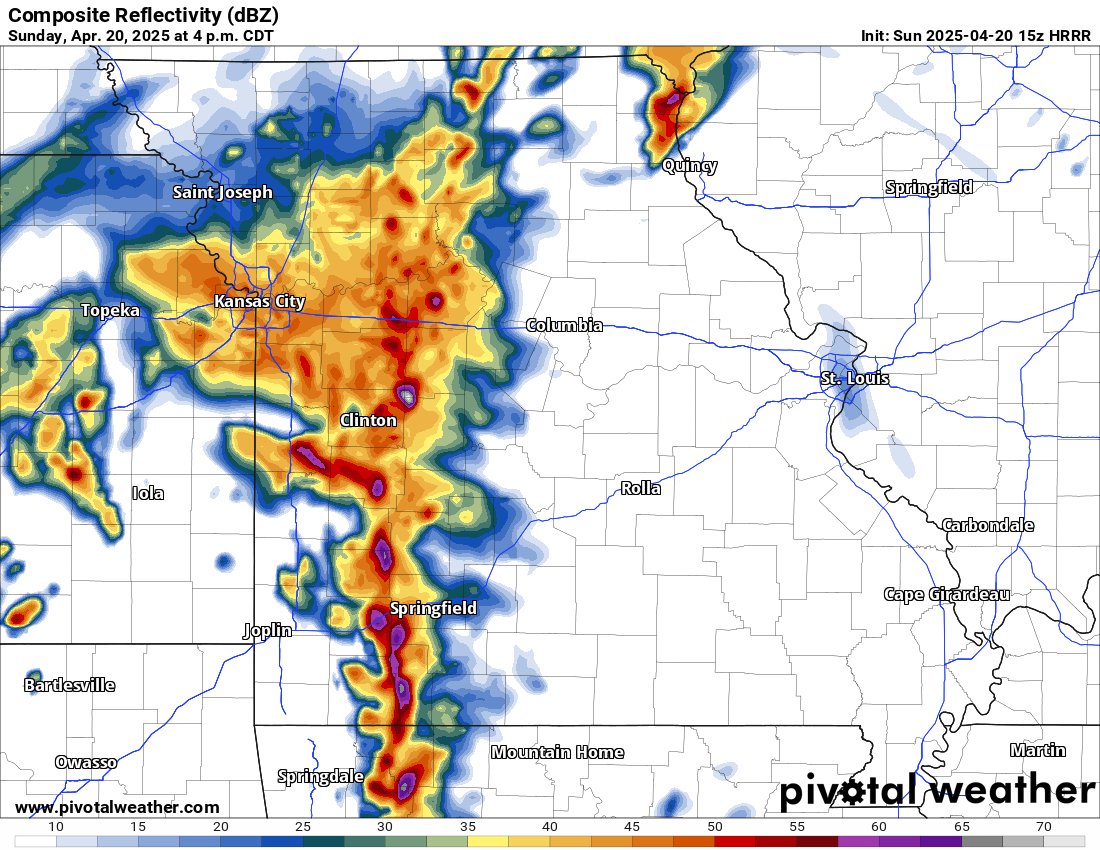 slothwx's tweet image. Severe storms coming between 3pm-5pm today. All hazards possible. Watch for isolated cells or bowing segments for strong tornado potential. Expect a tornado watch soon as well. #repmo #SGF #ozark #nixa #mountVernon #fairGrove #marshfield #rogersville #clever #mowx