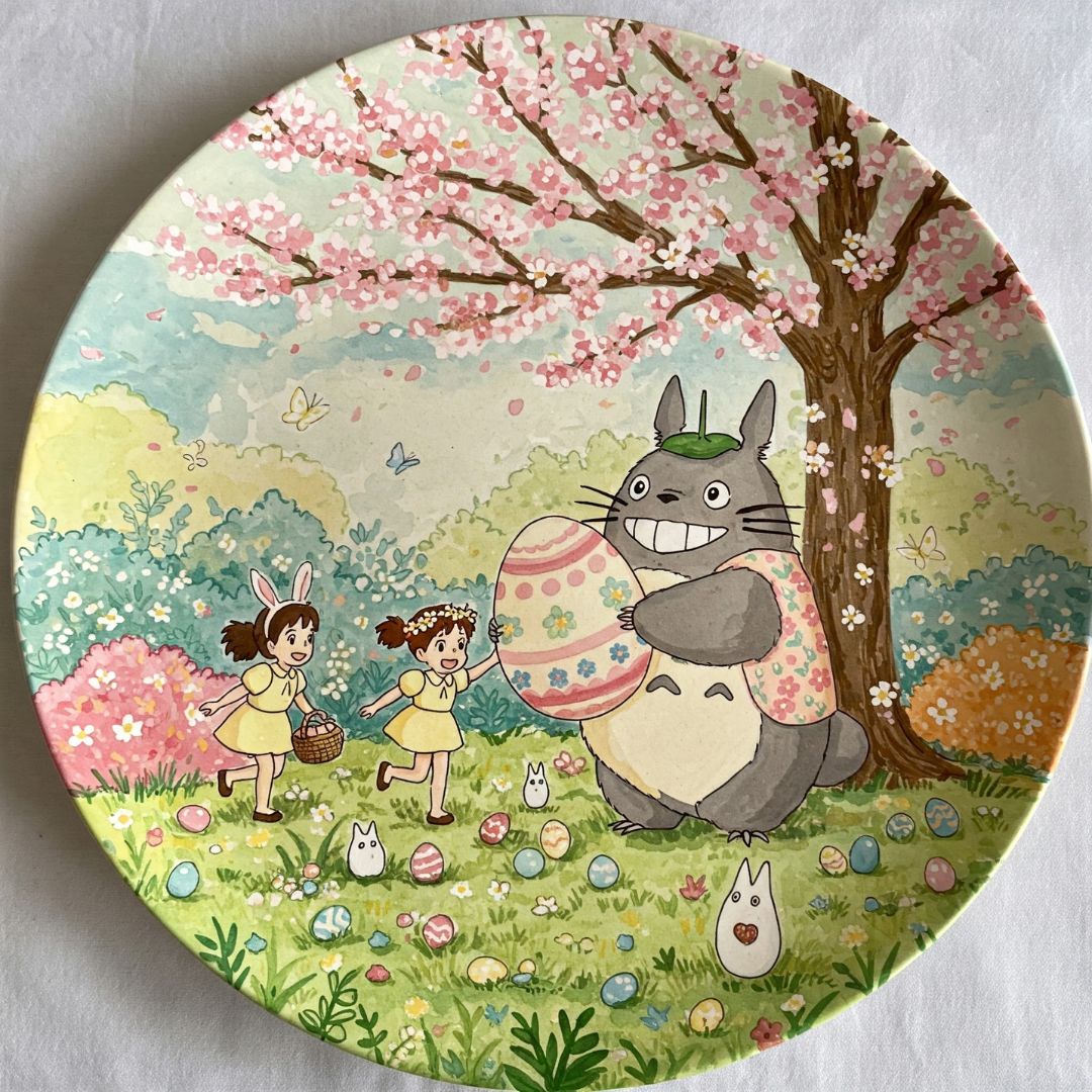 haruware_studio's tweet photo. 🐣 Totoro Easter Plates – Pure Ghibli Happiness! 🐣
#GhibliVibes #TotoroLove #HandmadeCeramics #SpringSale #StudioGhibli #MyNeighbourTotoro #TotoroEaster #GhibliFan #EasterDecor #AnimeArt https://t.co/gpegxdMVv1