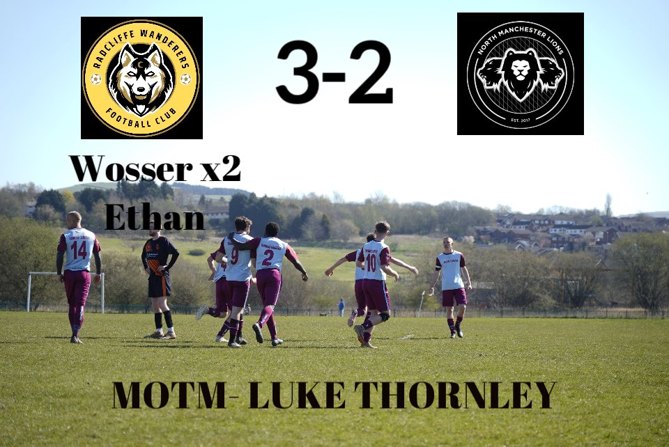 Nothing to say other than the scoreline dosent reflect the game, the boys were brilliant in a game that was made unnecessarily hard for them but we come out with the 3 points and that’s what matters. UP THE RADCLIFFE #RWFC