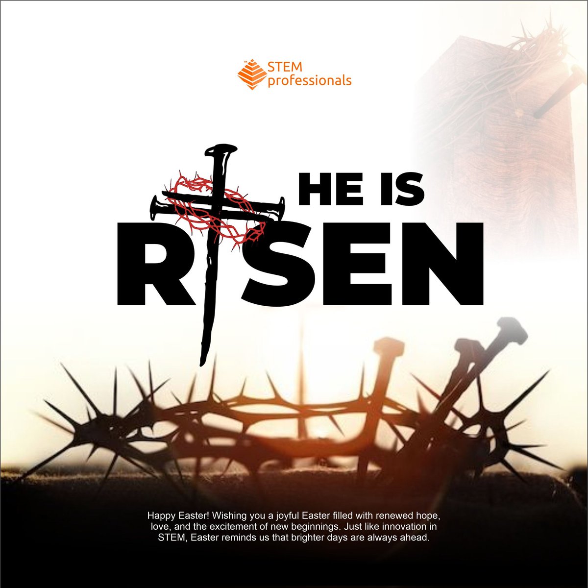 stempros's tweet photo. Happy Easter!
Wishing you a joyful Easter filled with renewed hope, love, and the excitement of new beginnings.

#EasterSunday #STEMHope #SmartTechnology #innovationinstem #stemprofs #STEMSolutions #GlobalImpact #InnovationForTheFuture #STEMEducation #FutureOfAI  #TechForGood https://t.co/EEKvRUMPXi