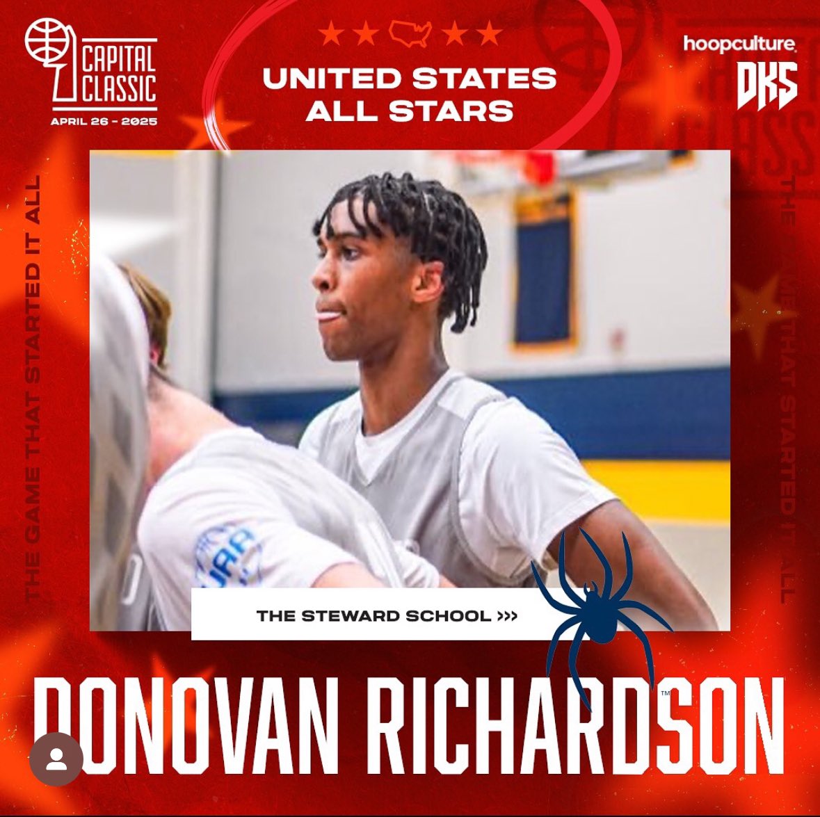 Virginia Elite Teammates @jordanscott267 Jordan Scott, South Lakes HS (Michigan State) and <a href="/donnierich2025/">Donovan Richardson</a> Donnie Richardson, Stewart School (University Richmond) will be participating in the 2025 Capital Classic.  #vaelite