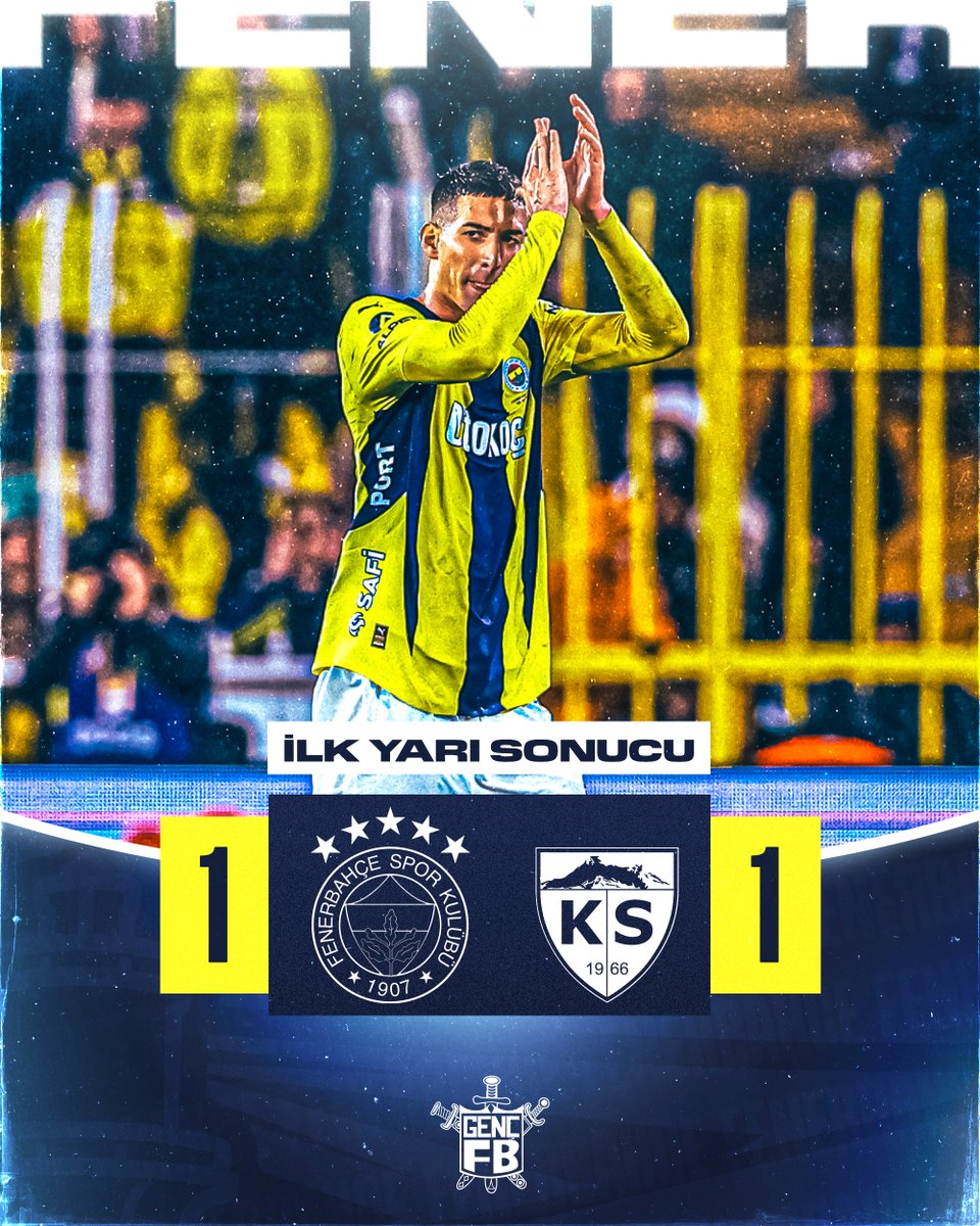 gencfborg's tweet photo. İlk Yarı Sonucu |  Fenerbahçemiz 1-1 Kayserispor

BİZİM İÇİN SALDIR FENERBAHÇE!

#FBvKYS https://t.co/bOLPNvL0AF