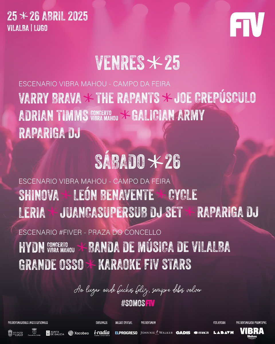 GALICIAenCONCIERTO (@gal_concierto) on Twitter photo Los días 25 y 26 de abril llega una nueva edición del <a href="/fivdevilalba/">FIV de Vilalba</a> con <a href="/shinovaoficial/">Shinova (oficial)</a> #leonbenavente <a href="/The_Rapants/">THE RAPANTS</a> <a href="/varrybrava/">Varry Brava</a> <a href="/Crepus/">Joe Crepúsculo</a> y mucho más, info:galiciaenconcierto.com/destacado/fiv-… Los días 25 y 26 de abril llega una nueva edición del <a href="/fivdevilalba/">FIV de Vilalba</a> con <a href="/shinovaoficial/">Shinova (oficial)</a> #leonbenavente <a href="/The_Rapants/">THE RAPANTS</a> <a href="/varrybrava/">Varry Brava</a> <a href="/Crepus/">Joe Crepúsculo</a> y mucho más, info:galiciaenconcierto.com/destacado/fiv-…