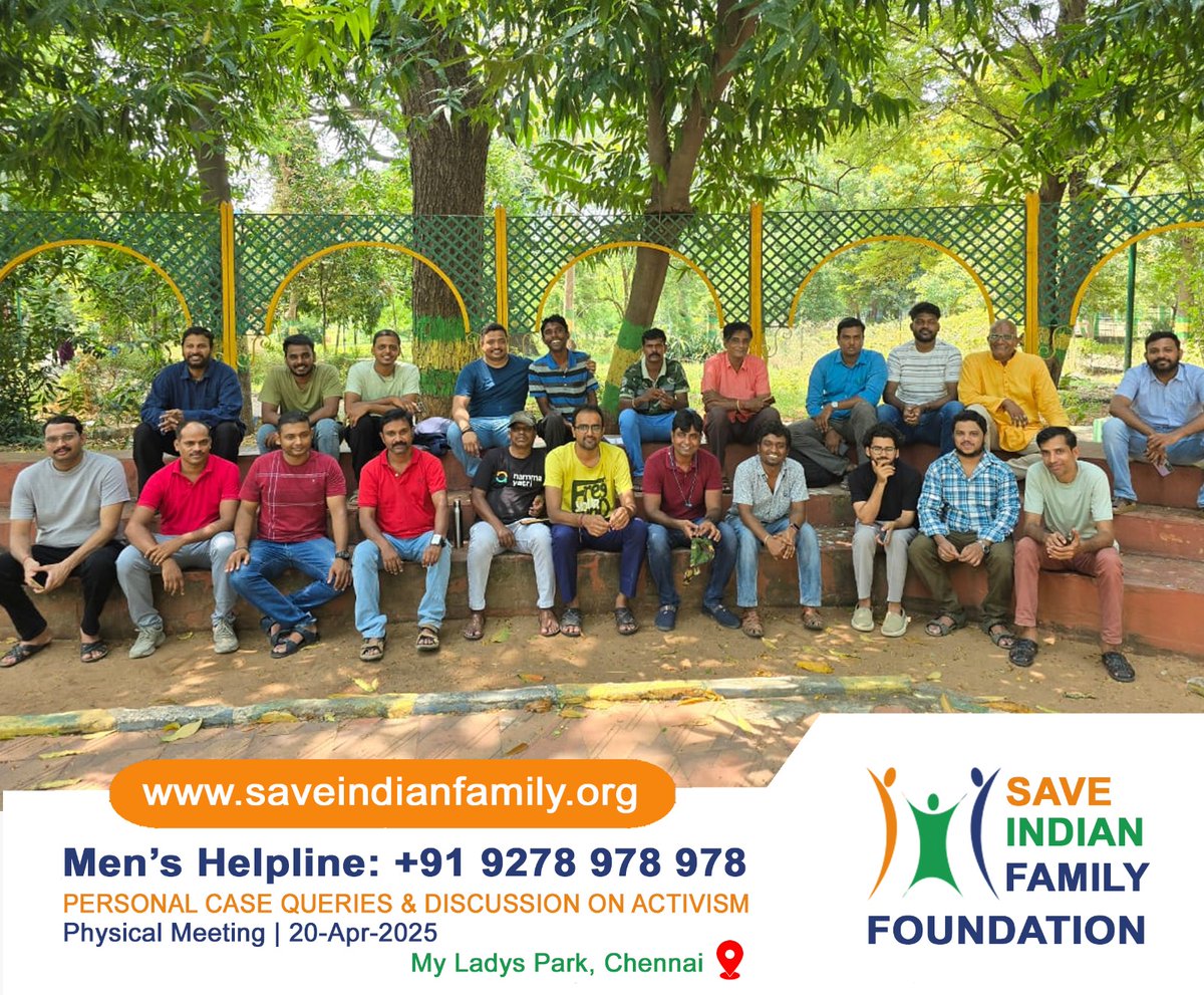 Rajaa2909's tweet photo. Save India Family Foundation
@realsiff Chennai team physical meeting
Date : 20-Apr-2025

#MarriageStrike
#SIFF
#SIFFChennai https://t.co/bIKbjNMvmR