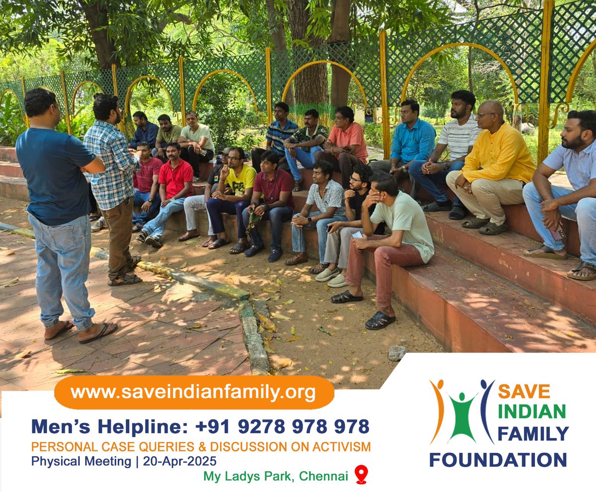Rajaa2909's tweet photo. Save India Family Foundation
@realsiff Chennai team physical meeting
Date : 20-Apr-2025

#MarriageStrike
#SIFF
#SIFFChennai https://t.co/bIKbjNMvmR