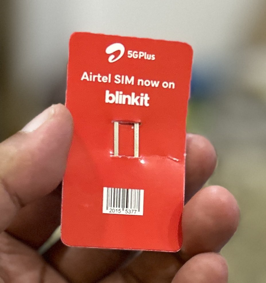 rohanjoy's tweet photo. @letsblinkit @airtelindia what a brilliant marketing idea. Kudos to the person who conceived it. #innovation #airtel https://t.co/cYbJR39XQs