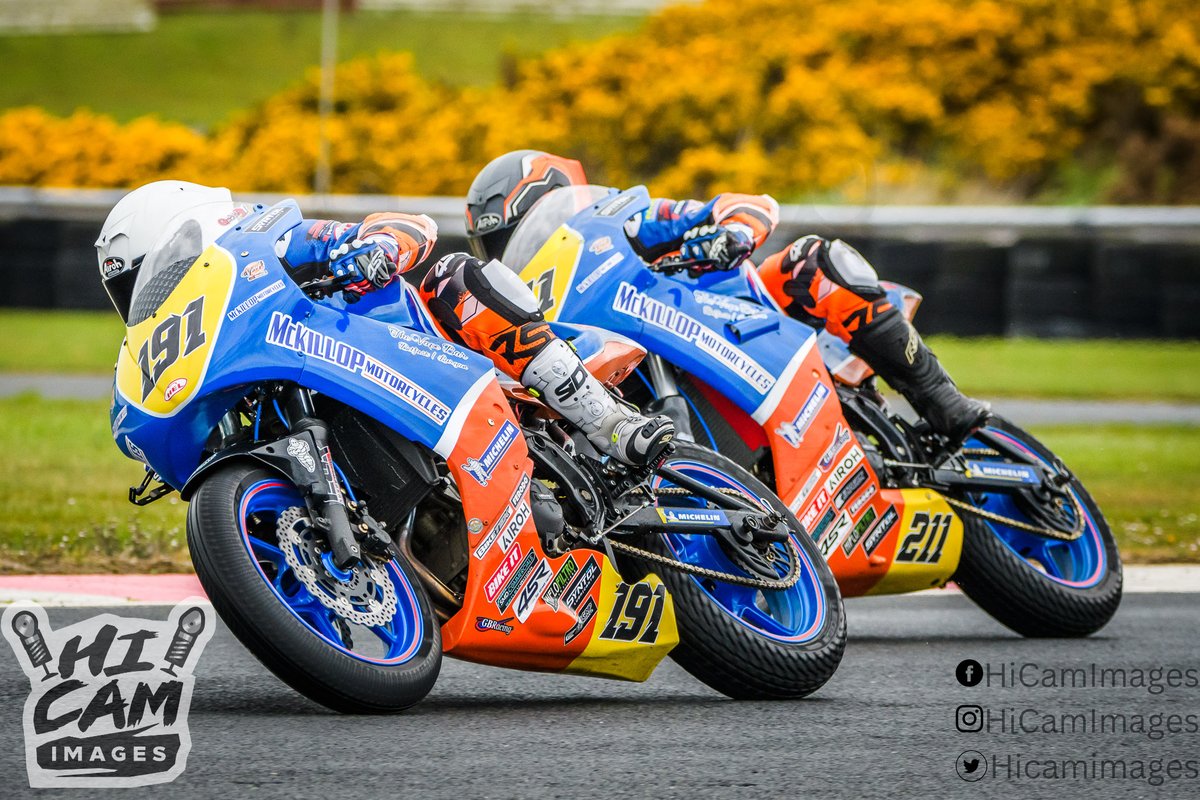 The two new production twin Kawasaki's of McKillop Motorcycles at Bishopscourt for round 2 of the Ulster Superbike Championship 📷