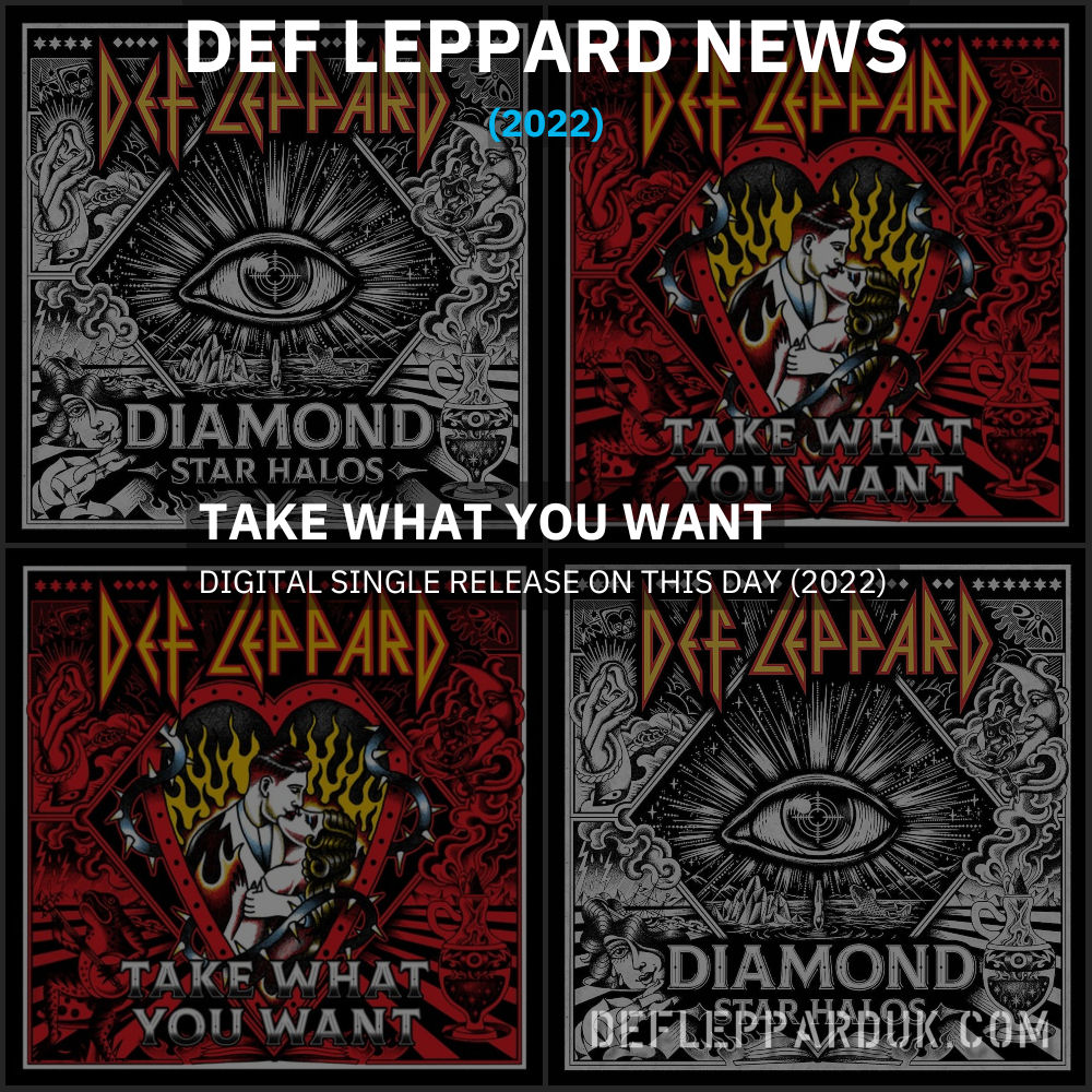 dltourhistory's tweet photo. Def Leppard News - 3 Years Ago DEF LEPPARD Release TAKE WHAT YOU WANT Single From DIAMOND STAR HALOS 🇬🇧
#PhilCollen - "Rick Savage pretty much done all the music for this one."
#defleppard #diamondstarhalos #ricksavage
https://t.co/9G74pbUbjJ https://t.co/PTqZfDTPod