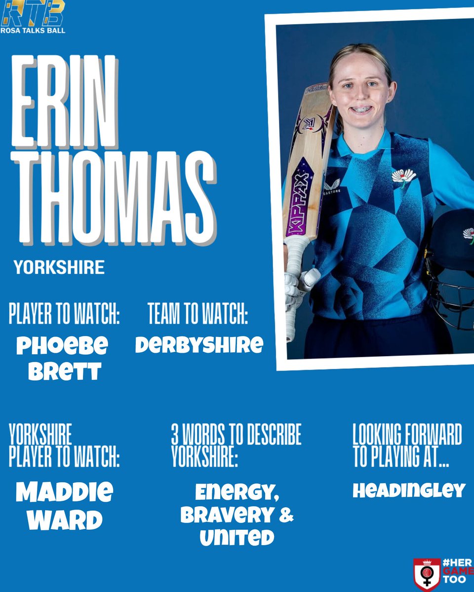 𝗧𝗛𝗘 𝗣𝗟𝗔𝗬𝗘𝗥𝗦 𝗩𝗜𝗘𝗪𝗣𝗢𝗜𝗡𝗧: #10 Erin Thomas

This time on 𝘛𝘩𝘦 𝘗𝘭𝘢𝘺𝘦𝘳𝘴 𝘝𝘪𝘦𝘸𝘱𝘰𝘪𝘯𝘵, it's the turn of young Yorkshire star Erin Thomas.

This series aims to provide a platform for the players to share their perspectives.

#Cricket <a href="/erinthomas_6/">Erin Thomas</a>
