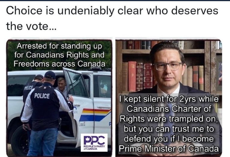 RichardBligdon's tweet photo. Maxime Bernier stood up for 🇨🇦.CPC was complicit. https://t.co/Y4mzYzUFfQ