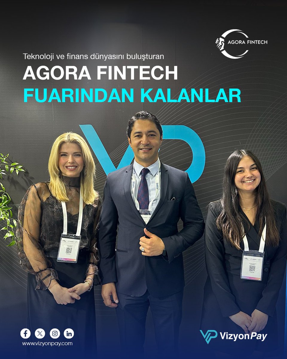 vizyonpay's tweet photo. Agora Fintech Fuarı’nda dolu dolu geçen anların ardından…
İlham, yenilik ve güçlü bağlantılarla dolu bir deneyimi geride bıraktık! 🚀

#VizyonPay #FintechFuarı #TeknolojiVeFinans #2025 https://t.co/XbmM2HtV1g