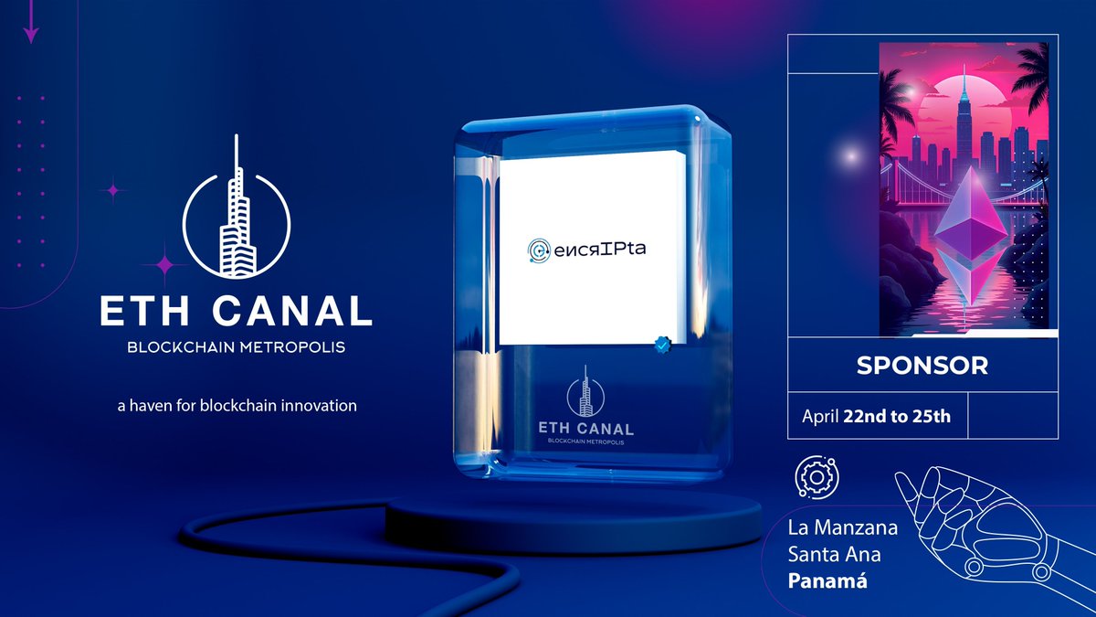 ethcanal's tweet image. Our thanks to @encriptalaw for their invaluable support of ETH Canal 2025. 🙏 We're excited to have them on board! Need expert legal advice on IT law, intellectual property, and privacy? Explore their legal services at encriptalaw.com