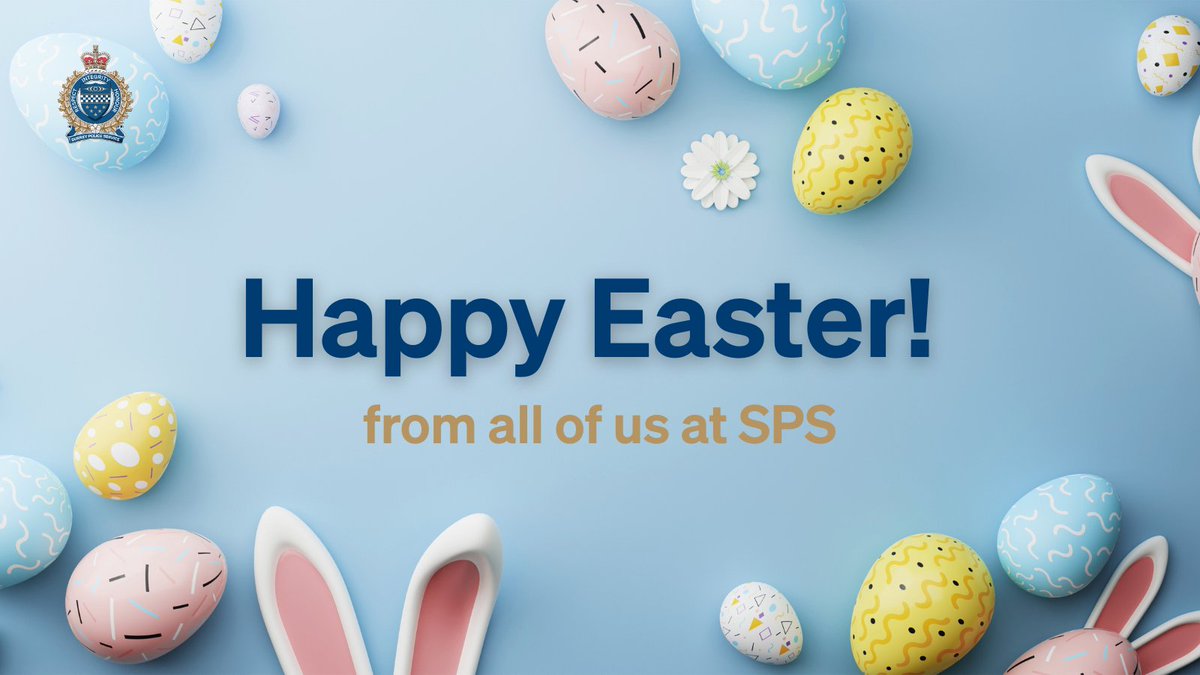 surreyps's tweet photo. From all of us at Surrey Police Service, we wish you and your loved ones a joyful and peaceful Easter. 🐣  May this holiday bring warmth, renewal, and time well spent with family and friends. https://t.co/3LtLhWrtyK