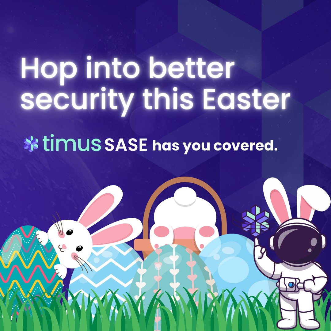 timusnetworks's tweet photo. Looking for the perfect Easter egg? Find it in Timus SASE—your one-stop platform for secure, worry-free, network security. 🐣

Zero Click, Zero Trust, Always On 🌟

Book a demo to learn more:
https://t.co/500rU6Asaf

#easter #networksecurity #sase #sasesolution #zerotrust https://t.co/Cdm7SzKBQz