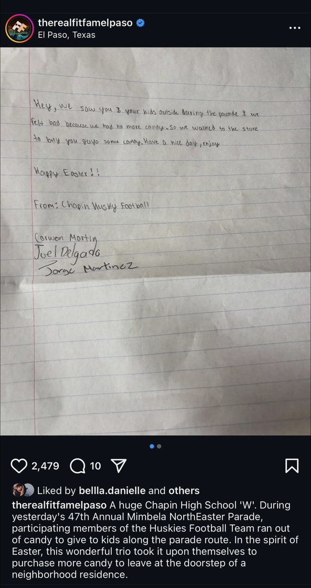 Krystle McClain (@kmcclain912) on Twitter photo These are the kind of amazing kids we have at Chapin! 🩵🩵🩵 Great job boys! #HappyEaster <a href="/ChapinHuskiesFB/">Chapin Husky Football</a> <a href="/CoachMChavez/">Marco Chavez</a> #gohuskies #actsofkindness These are the kind of amazing kids we have at Chapin! 🩵🩵🩵 Great job boys! #HappyEaster <a href="/ChapinHuskiesFB/">Chapin Husky Football</a> <a href="/CoachMChavez/">Marco Chavez</a> #gohuskies #actsofkindness