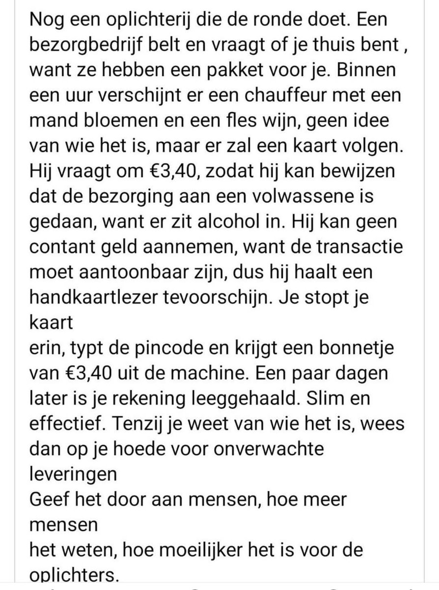 JacquelineVlind's tweet photo. #oplichting #letop #delen=❤️ https://t.co/kYXtSmRIQc
