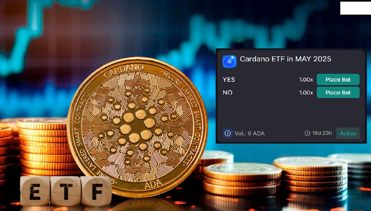 Will Cardano ETF be approved by SEC in MAY 2025 ?

Rumor has it :
SEC will say yes or postpone this? 

BET here
beta.bodegamarket.io/details?id=CA3…

Prediction market by <a href="/BodegaCardano/">Bodega Market | Cardano’s Prediction Market</a>