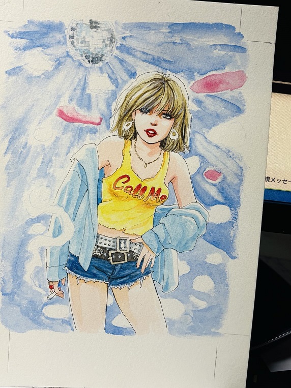 「#本家キチレコ#リベストギャラリー創80年代に新宿のディスコでデボラ・ハリーにな」|松田洋子のイラスト