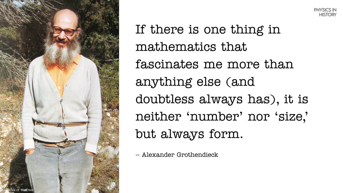 -- Alexander Grothendieck (1928–2014), revolutionary algebraic geometer ✍️