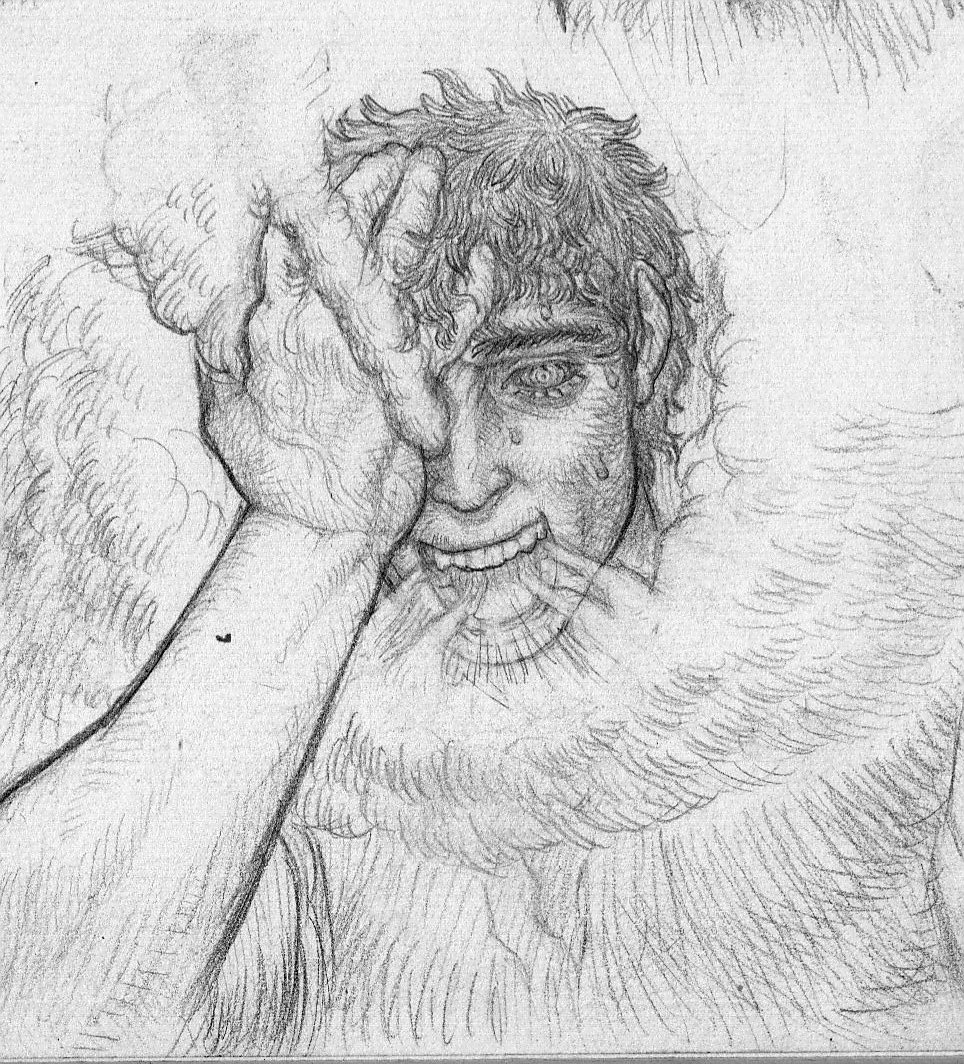 SeniorRuperto's tweet photo. something I forgot to share. Migraine doodles. Been getting em for a while so I was inspired. https://t.co/ZlvM52mZXJ