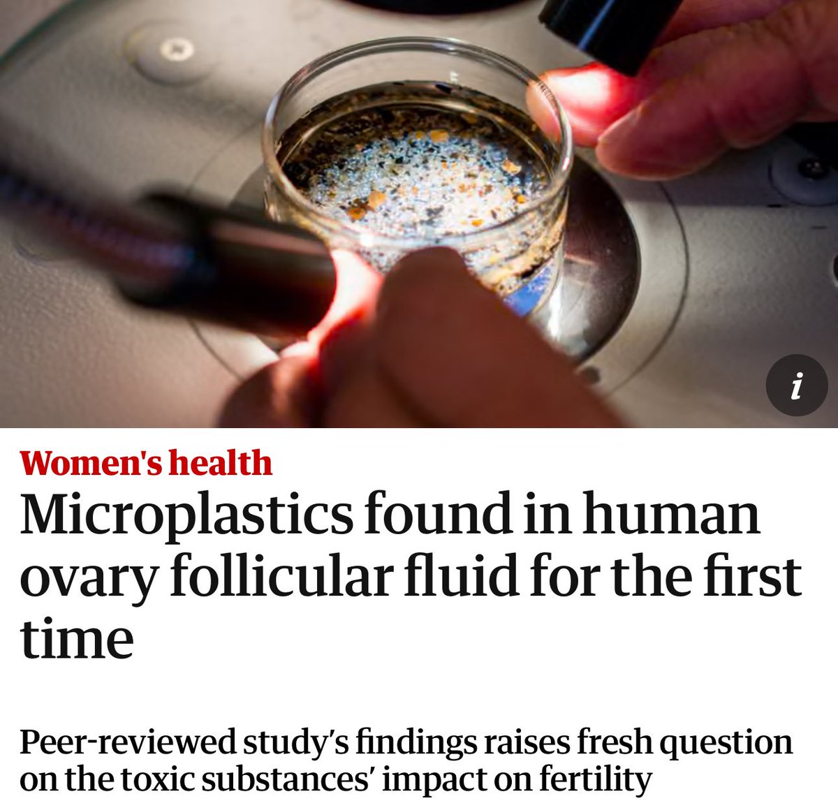 “he suspects microplastics are among chemicals driving plummeting sperm counts and a drop in overall sperm quality.”

theguardian.com/society/2025/a…