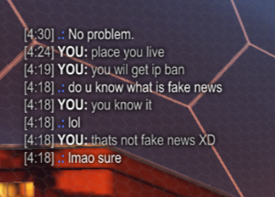 PupajsRL's tweet photo. Basically, another DDoSer in 1s which thinks, everything on X about Tyrese is "fake news" and then he was trying to scare me. He said, he can steal my steam account or he said, he see me through webcam, which I don't have :D. These guys are cooked bro 🤣🤡 https://t.co/i7VNMYr3q3