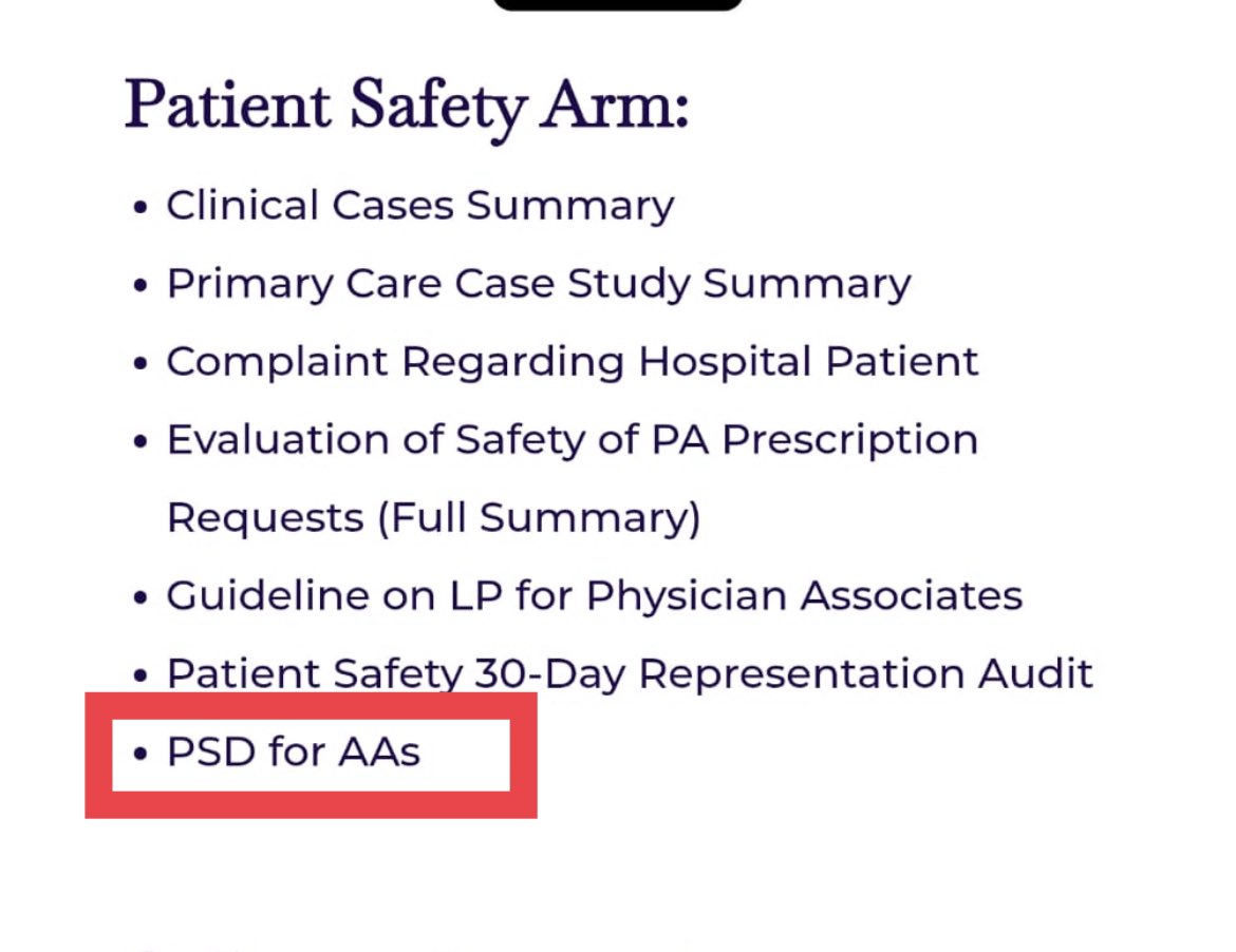 Luke Mordecai (@shr_nottingham) on Twitter photo This is from the submission of CMAPs to the <a href="/lengreview/">The Leng review</a>
If you don’t know what a PSD is & why including it as evidence of patient safety for anaesthesia associates is absolutely ludicrous, then read on
TL;DR it’s the opposite of patient safety!
🧵 This is from the submission of CMAPs to the <a href="/lengreview/">The Leng review</a>
If you don’t know what a PSD is & why including it as evidence of patient safety for anaesthesia associates is absolutely ludicrous, then read on
TL;DR it’s the opposite of patient safety!
🧵
