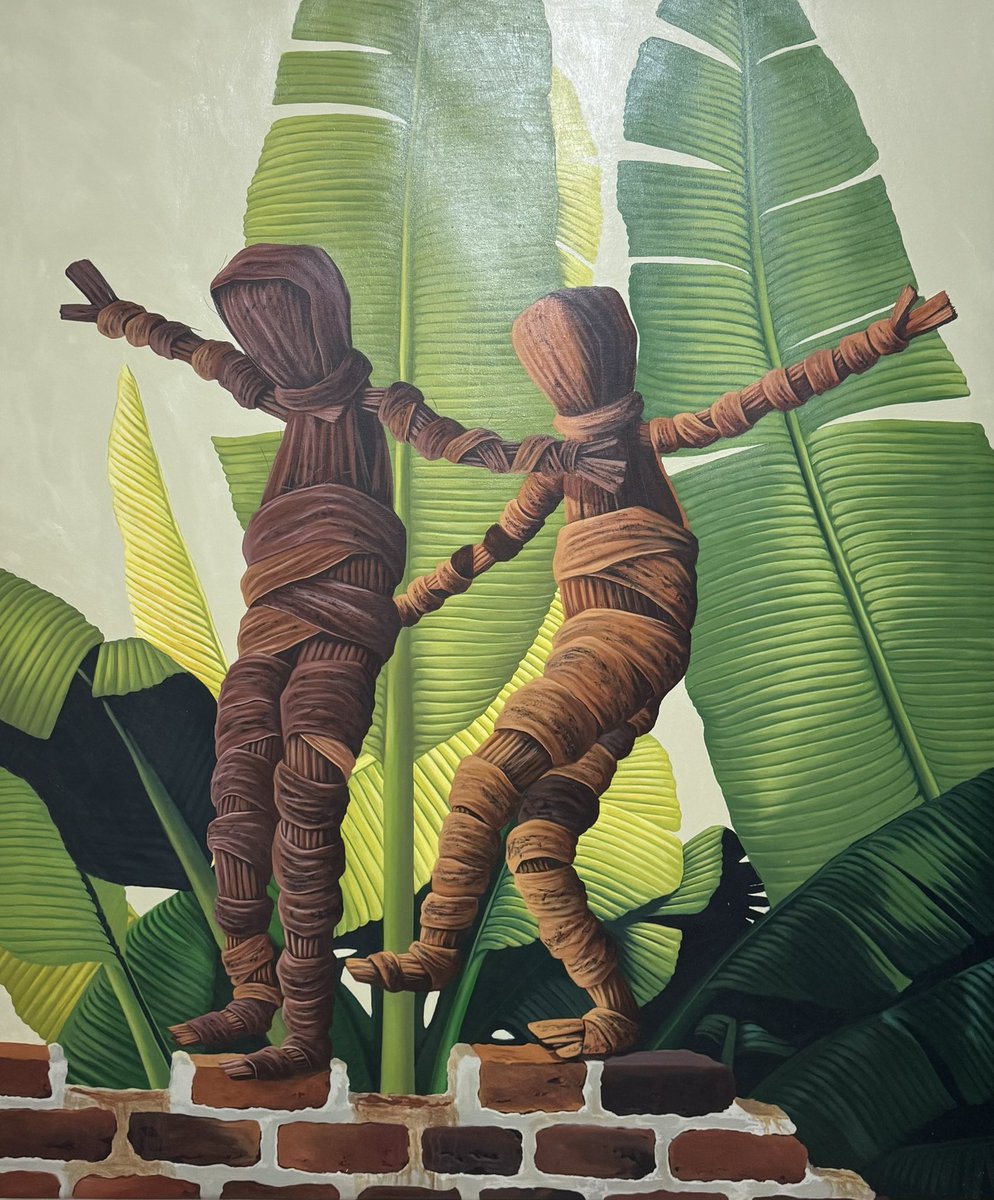 Titled : Ennume ekula bigwo.
Acrylics on linen canvas …