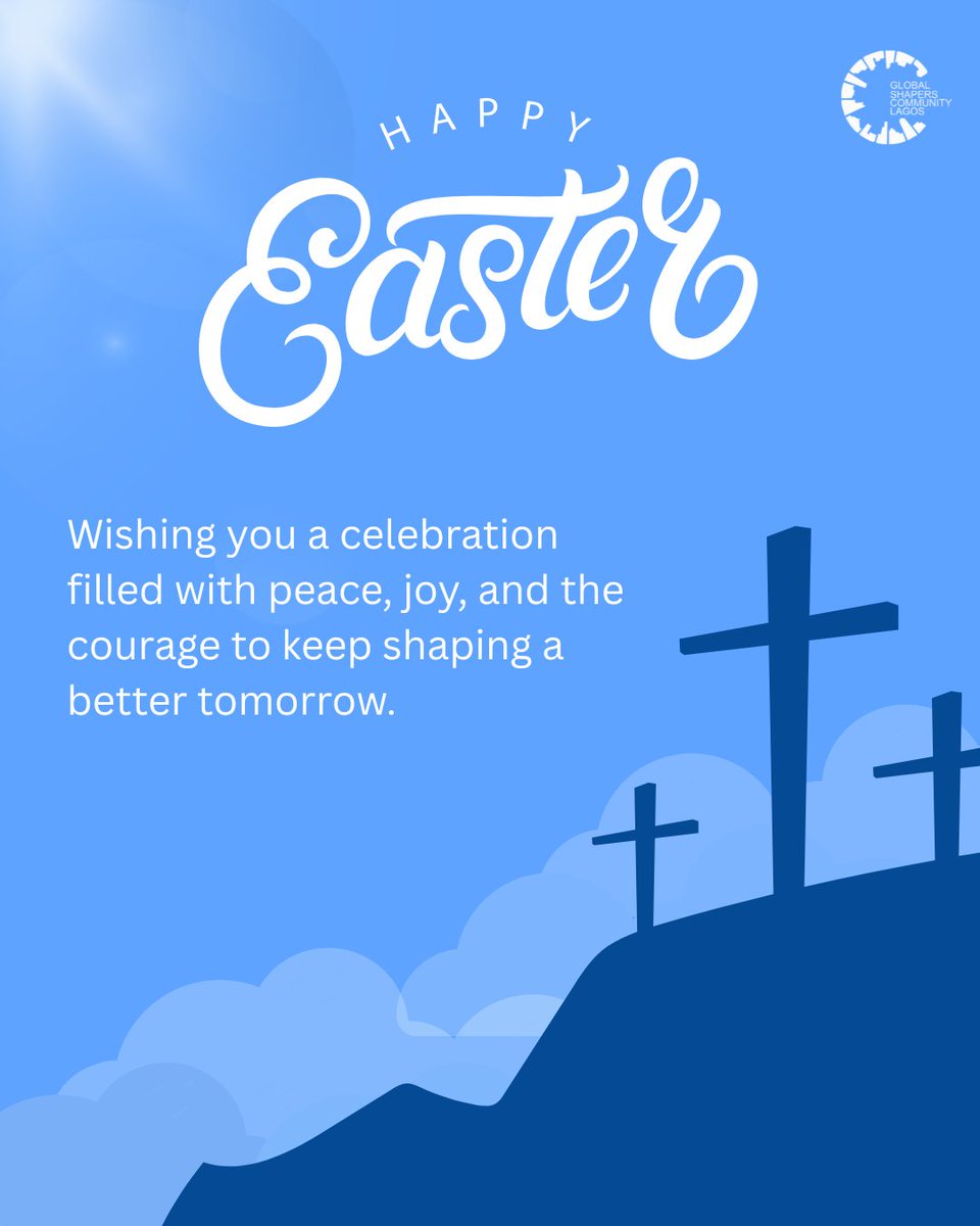 This Easter, we celebrate hope, renewal, and the unwavering belief in a better tomorrow.

Wishing you and yours a meaningful Easter filled with reflection and renewed courage.

#HappyEaster #GlobalShapersLagos #GlobalShapers
