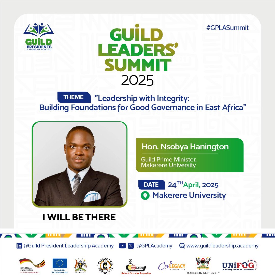HaningtonNsobya's tweet photo. It's time to listen ,learn and share ideas about leadership and governance in East Africa , all happening at the great hill Makerere. #GuildleaderSummit2025
#SSENTAMUgovevernment
I will be there in person in order to learn and become more.#LetsGetHeard
#GuildLeadersAcademy https://t.co/VZw4Lh6FSs