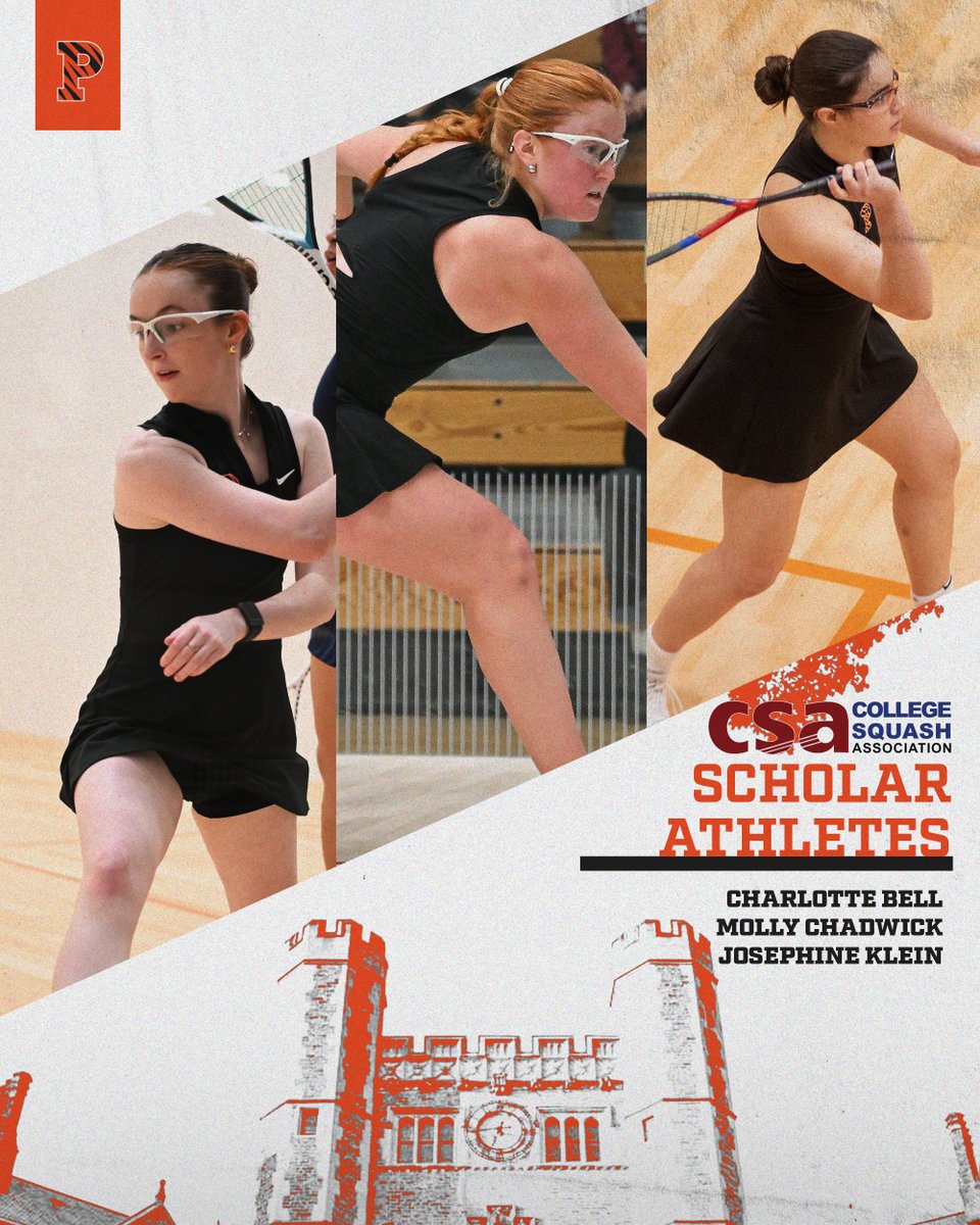 Princeton Women’s Squash (@tigersquash1) on Twitter photo Charlotte Bell, Molly Chadwick and Josephine Klein are our <a href="/CollegeSquash/">College Squash</a> Scholar Athletes for 2024-25!
📰: tinyurl.com/2yfqawlm Charlotte Bell, Molly Chadwick and Josephine Klein are our <a href="/CollegeSquash/">College Squash</a> Scholar Athletes for 2024-25!
📰: tinyurl.com/2yfqawlm