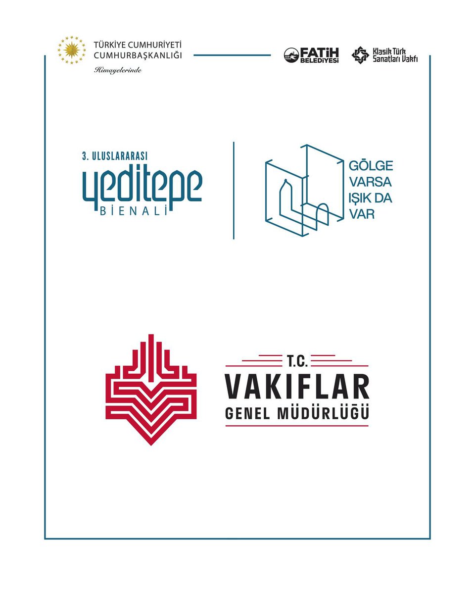 3. Uluslararası Yeditepe Bienali’ne sunduğu kıymetli katkılarından dolayı T.C. Vakıflar Genel Müdürlüğü’ne ( <a href="/VakiflarGM/">VAKIFLAR GENEL MÜDÜRLÜĞÜ</a> ) gönülden teşekkür ederiz.

Köklü mirasımızı sanatla buluşturduğumuz bu anlamlı yolculukta, tarihî yapılarımızı kültürle yeniden ihya etme gayretimizde