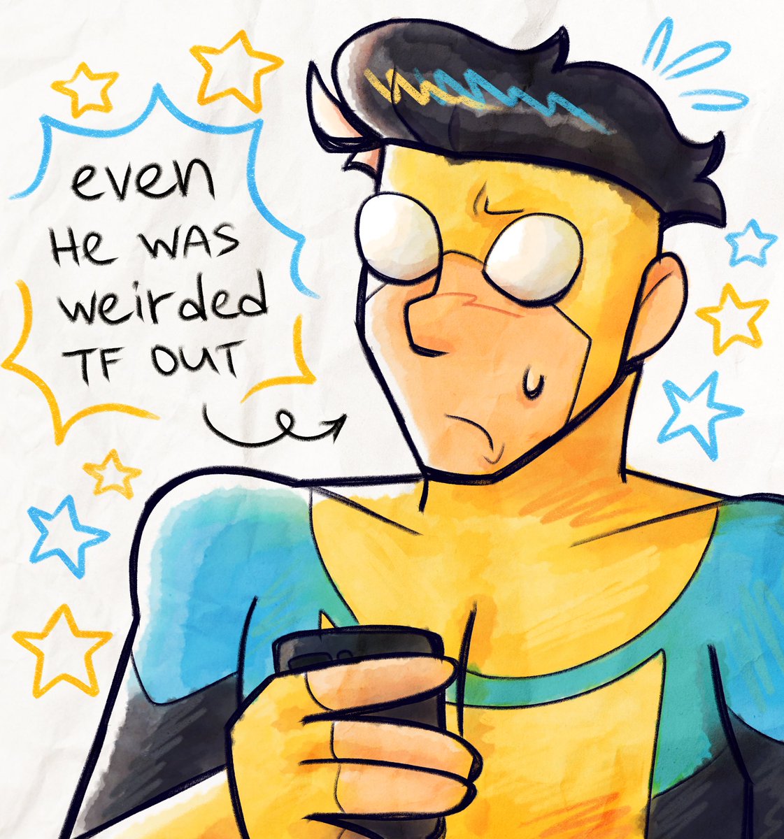 ToryJaph's tweet image. what did he saw? 0_0
#INVINCIBLE #invincibleart