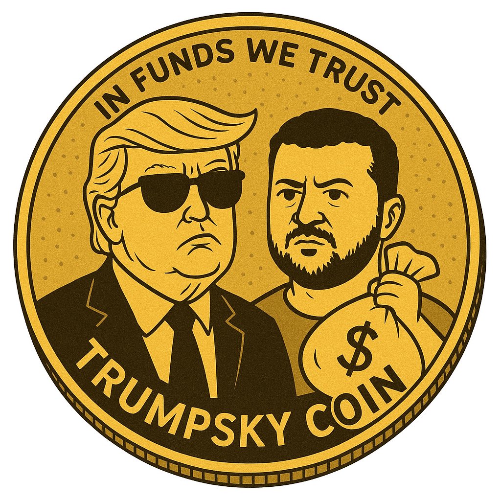 Mrvampire584232's tweet image. BREAKING:
Trump and Zelensky just dropped a meme coin. Are you sure? 

$TSKY – the first geopolitical shitcoin backed by pure chaos, sunglasses, and “strategic funding.”

Two presidents. One coin. No brakes.
Pump it before NATO bans it.

#TSKY #pumpfun #memecoin #crypto